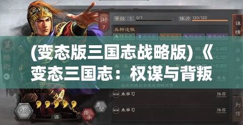 (变态版三国志战略版) 《变态三国志：权谋与背叛》——诡谲战场的策略较量，谁能在乱世中崛起？看见不一样的三国英雄们的暗黑转变。